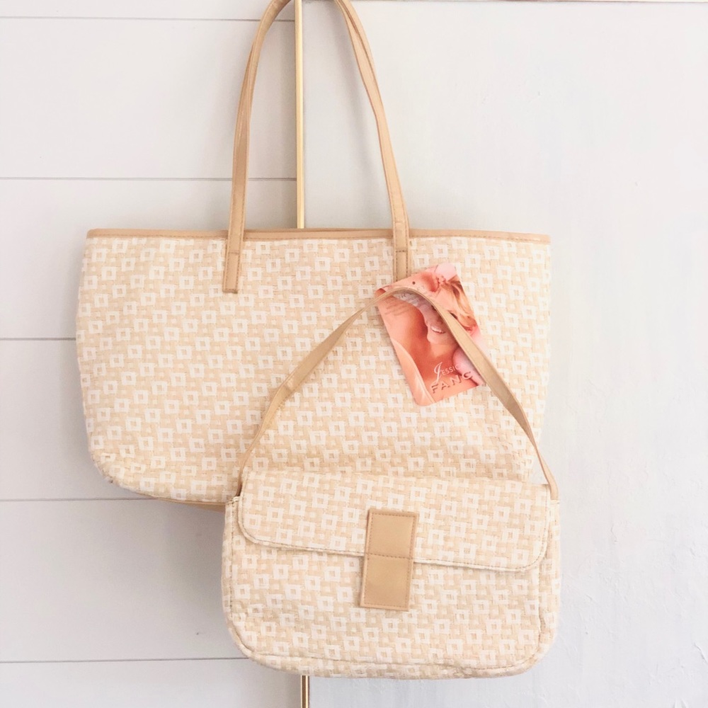 NWT - Jessica Simpson Woven Purse Set